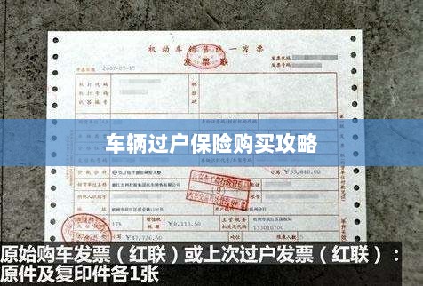 车辆过户保险购买指南-图1