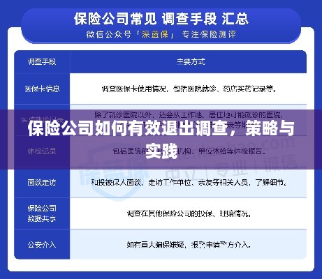 保险公司有效退出调查的策略与实践探讨-图1