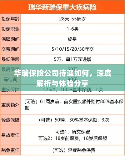 华瑞保险公司待遇深度解析与体验分享-图1