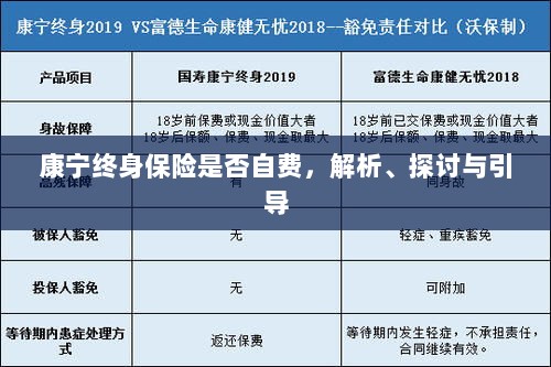 康宁终身保险的自费问题深度解析与探讨-图1 康宁终身保险的自费问题深度解析与探讨-图1