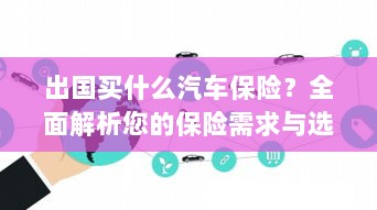 全面解析，出国购车保险需求与选择指南-图1