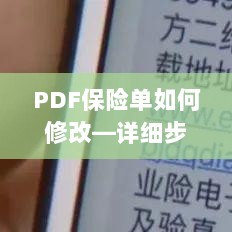 PDF保险单修改指南,步骤详解及注意事项-图1 PDF保险单修改指南,步骤详解及注意事项-图1