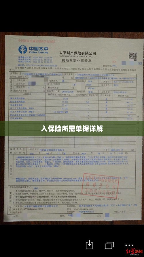 入保险必备单据解析-图1