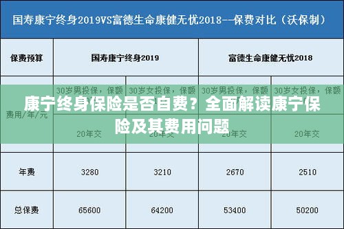 康宁终身保险是否需要自费?全面解析保险费用问题。-图1 康宁终身保险是否需要自费?全面解析保险费用问题。-图1