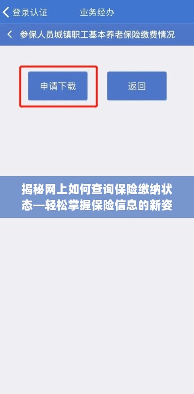 揭秘网上查询保险缴纳状态的方法，轻松掌握保险信息新姿势-图1