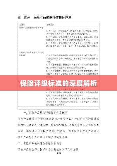保险评级标准的深度解读与解析-图1