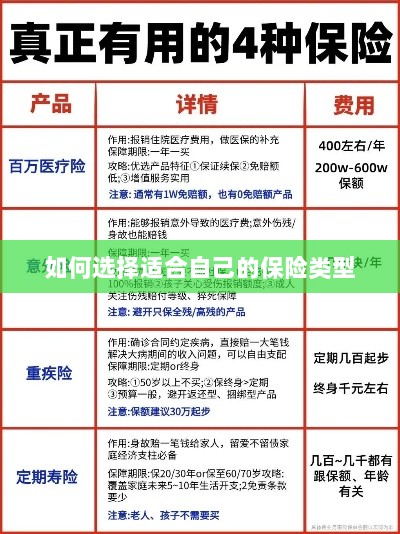 如何选择适合自己的保险类型，投保指南与策略建议-图1