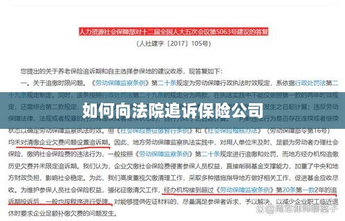 保险公司追诉指南，如何向法院提起诉讼索赔-图1