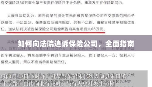 如何向法院追诉保险公司，全面指南解析-图1