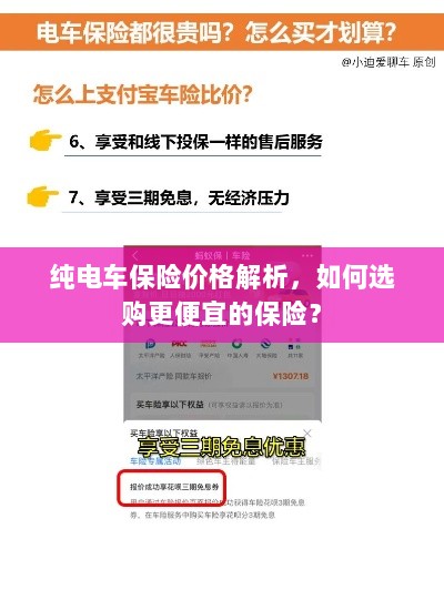 纯电车保险价格解析,如何选购更经济的保险方案?-图1 纯电车保险价格解析,如何选购更经济的保险方案?-图1