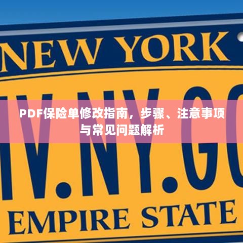 PDF保险单修改指南，步骤、注意事项及常见问题解析-图1