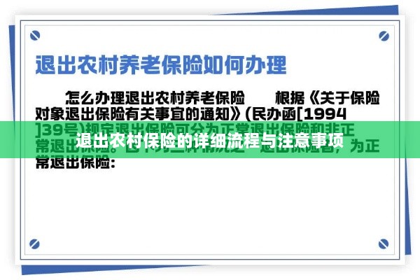 退出农村保险的详细流程与注意事项全解析-图1 退出农村保险的详细流程与注意事项全解析-图1