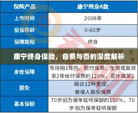 康宁终身保险,自费与否的全面解析与探讨-图1 康宁终身保险,自费与否的全面解析与探讨-图1
