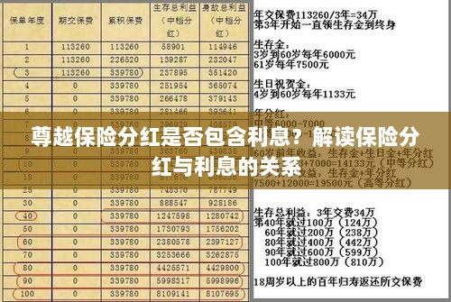 解读尊越保险分红，分红是否包含利息？解析保险分红与利息的关联。-图1