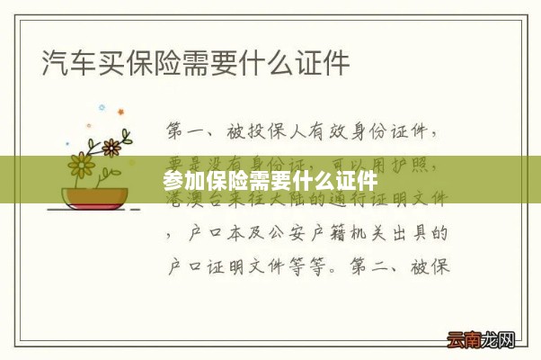 参加保险所需证件概览-图1 参加保险所需证件概览-图1