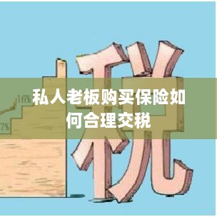 私人老板购买保险的合理税务规划之道-图1