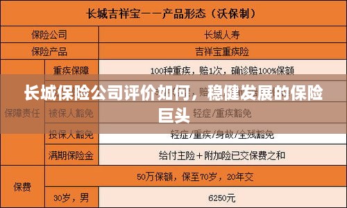 长城保险公司评价及稳健发展的保险巨头概况-图1
