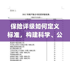 如何定义保险评级标准，构建科学、公正、透明的评估体系探究-图1