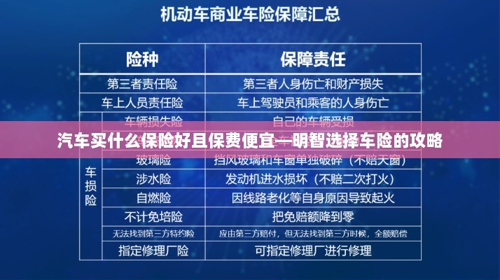 明智选择车险，如何购买保障全面且保费低廉的汽车保险？-图1