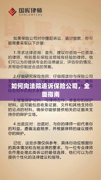 如何向法院追诉保险公司，全面指南解析-图1