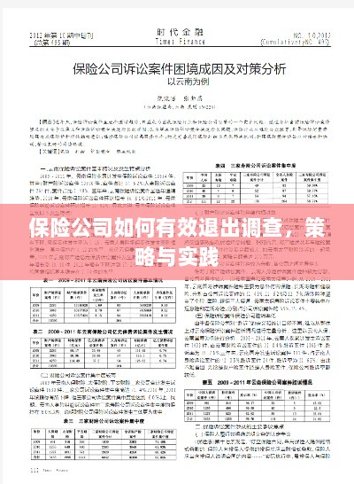 保险公司有效退出调查的策略与实践探讨-图1