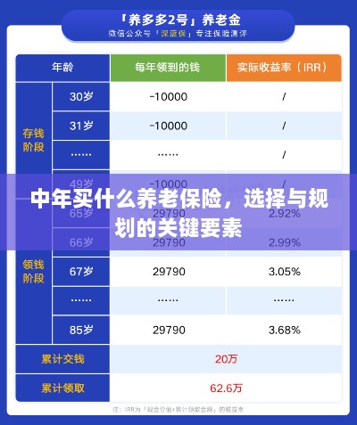 中年养老保险选择与规划的关键要素解析-图1