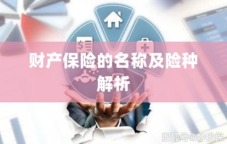 财产保险名称及险种深度解析-图1
