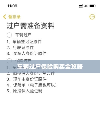 车辆过户保险购买指南,全攻略概览-图1 车辆过户保险购买指南,全攻略概览-图1