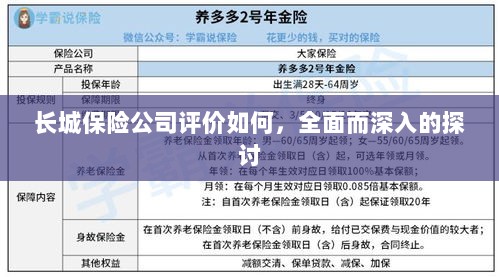 长城保险公司评价深度解析,全面探讨其表现与优势-图1 长城保险公司评价深度解析,全面探讨其表现与优势-图1