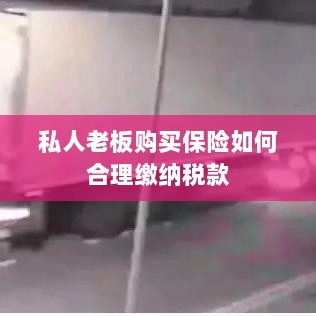 私人老板购买保险如何合理缴税，策略与指南-图1