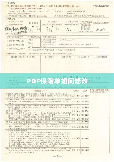 PDF保险单修改指南-图1 PDF保险单修改指南-图1
