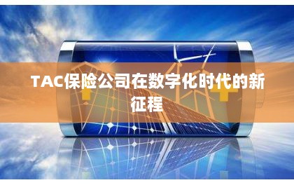 TAC保险公司在数字化时代的新征程启航-图1