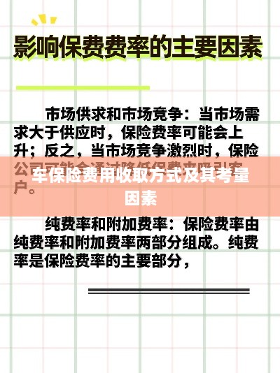 车保险费用收取方式及考量因素解析-图1
