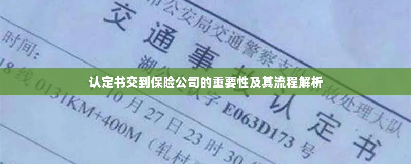 认定书交到保险公司的流程解析与重要性探讨-图1 认定书交到保险公司的流程解析与重要性探讨-图1