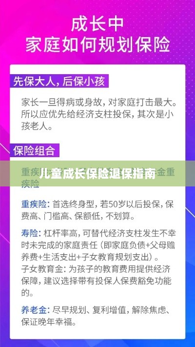 儿童成长保险退保详解，一步步指引你完成退保流程-图1