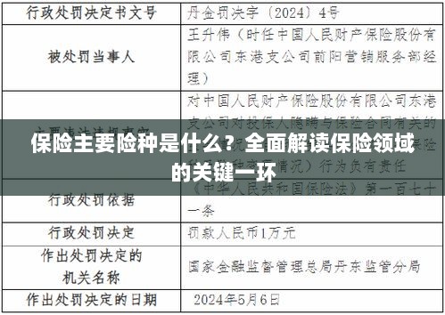 全面解读保险领域的关键一环，主要险种介绍及解析-图1