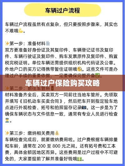 车辆过户保险购买指南-图1 车辆过户保险购买指南-图1