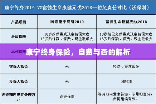 康宁终身保险,自费与否的详解-图1 康宁终身保险,自费与否的详解-图1