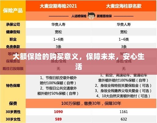 大额保险的购买意义，保障未来，安心生活-图1