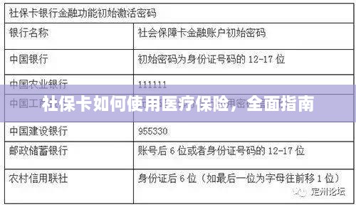 社保卡医疗保险使用指南,全面解析使用流程-图1 社保卡医疗保险使用指南,全面解析使用流程-图1