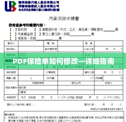 PDF保险单修改详解，步骤与指南-图1