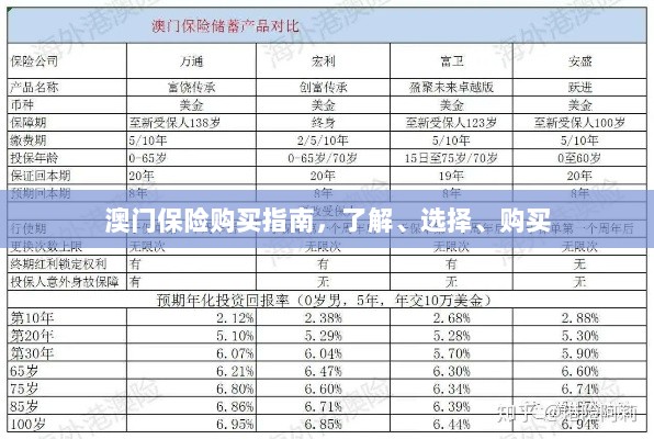 澳门保险购买全攻略，了解、选择与购买指南-图1