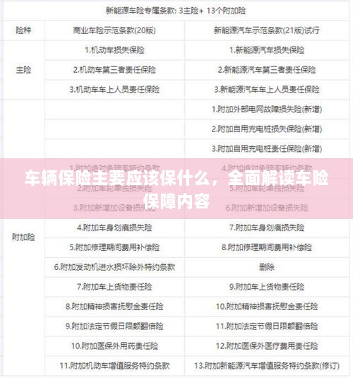 全面解读车辆保险保障内容,保障重点及选择建议-图1 全面解读车辆保险保障内容,保障重点及选择建议-图1