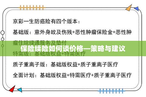 保险续险价格谈判策略与建议-图1