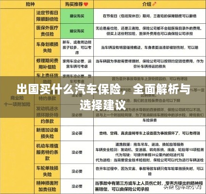 全面解析与选择建议，出国应购买哪些汽车保险？-图1