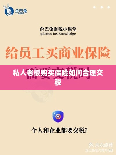私人老板购买保险的合理税务规划之道-图1 私人老板购买保险的合理税务规划之道-图1