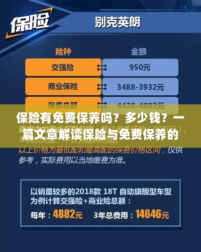 保险与免费保养的关联解读,是否真实存在?费用又是多少?-图1 保险与免费保养的关联解读,是否真实存在?费用又是多少?-图1