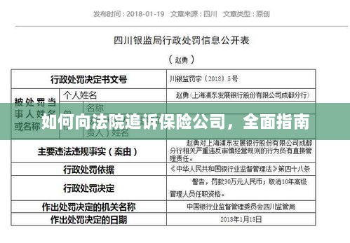 如何向法院追诉保险公司，全面指南解析-图1