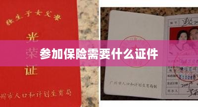 参加保险所需证件概览-图1 参加保险所需证件概览-图1