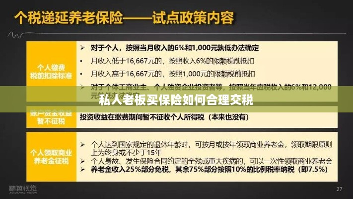 私人老板如何合理购买保险并交税指南-图1 私人老板如何合理购买保险并交税指南-图1